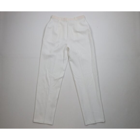 Vintage 70s 80s Levis Womens 28 Relaxed Fit Pleated Knit Chino Pants White USA - Picture 8 of 11